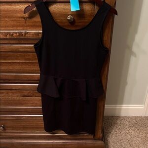 Elegant Black Peplum Dress